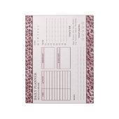 Roze Luipaardprint Ongedateerde Dagelijkse Planner Notitieblok (Gedraaid)