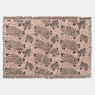 Roze Luipaardprint Patroon – Chic Dier Deken
