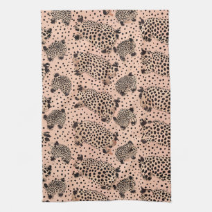 Roze Luipaardprint Patroon – Chic Dier Theedoek