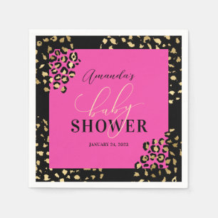 Roze Luipaardprint Shower Servet