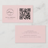 Roze luxemburalist QR Code Professional Visitekaartje (Voorkant / Achterkant)
