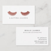 Roze Luxury Eyelash Extension Beauty Visitekaartje (Voorkant / Achterkant)