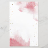 Roze maan Baby shower Word Scramble Game (Achterkant)