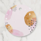 Roze maan bedankjes labels (Achterkant)