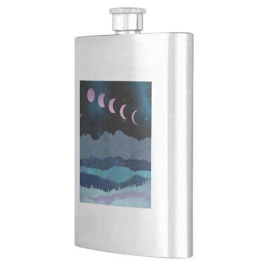 Roze Maan Fases Landschap Flacon (Links)