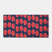 Roze maanbloem op blauw bureaumat (Voorkant)