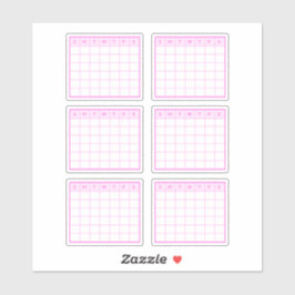 Roze Maandkalender Sticker