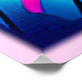 Roze maanverlichte boskunst poster (Hoek)