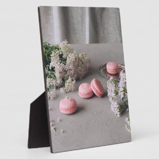 roze macaron fotoplaat