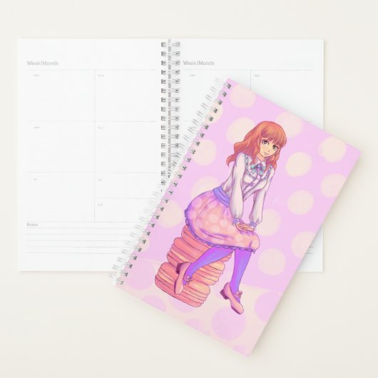 Roze Macaron Girl Planner (Display)