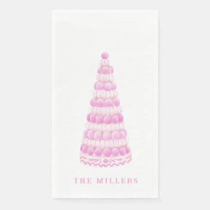 Roze Macaron Toren Persoonlijk Servet
