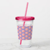 Roze Macarons Acryl Drinkbeker (Achterkant)
