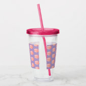 Roze Macarons Acryl Drinkbeker (Links)