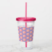 Roze Macarons Acryl Drinkbeker (Voorkant)