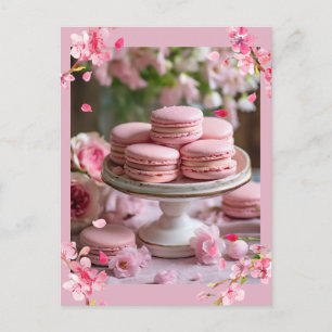  roze macarons briefkaart