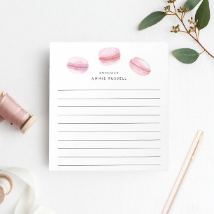 Roze Macarons Gepersonaliseerde leningen Notitieblok