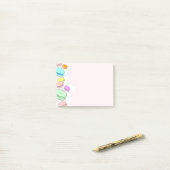 Roze Macaroons 4 x 3-inch Post-it notities Post-it® Notes (Op bureau)