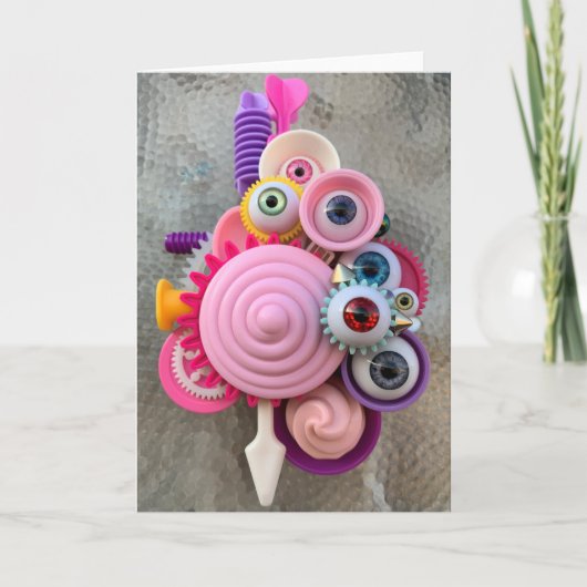 Roze machine kaart (Voorkant)