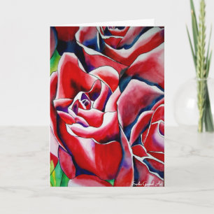 Roze macro rozen Moederdag kaart met gedicht