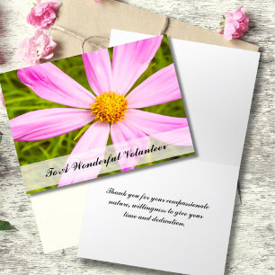 Roze Madelief Bedankt Vrijwilliger