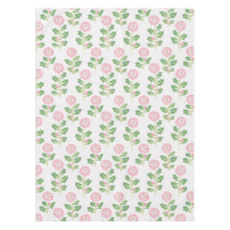 Roze madeliefje en hulst kersttafelkleed wit tafelkleed