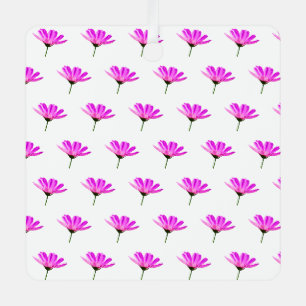 Roze Madeliefje Metalen Ornament