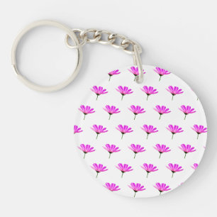 Roze Madeliefje Sleutelhanger