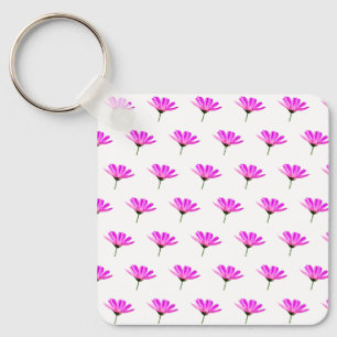 Roze Madeliefje Sleutelhanger