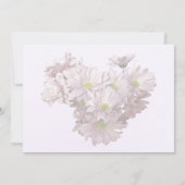 Roze Madeliefjes Chrysanten Hart Kaart (Achterkant)