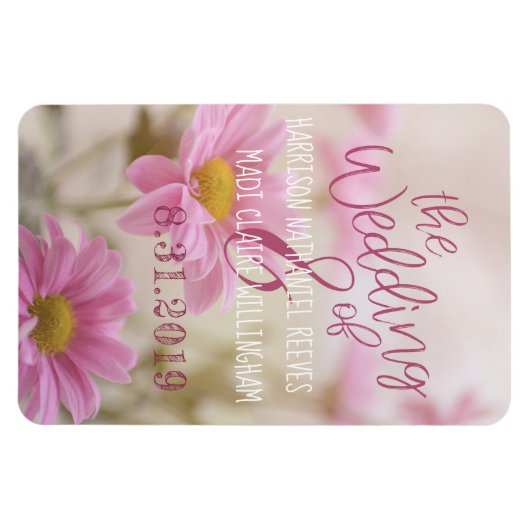 Roze madeliefjes Flexibele magneet Romantische blo (Horizontaal)