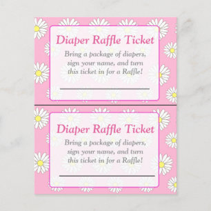 Roze Madeliefjes Thema baby shower spellen Flyer