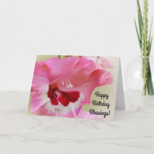 Roze Magenta Bloem Geloof Bloemen Verjaardag Kaart