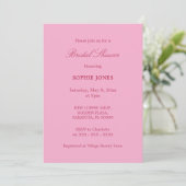 Roze magenta Bridal Shower Kaart (Staand voorkant)