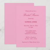 Roze magenta Bridal Shower Kaart (Voorkant / Achterkant)