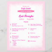 Roze & Magenta Eagle Erehofprogramma Flyer (Voorkant)