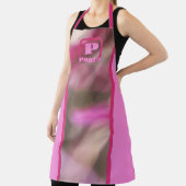 Roze Magenta en Taupe Abstract Chic Monogrammed Schort (Insitu)