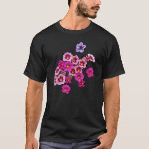 Roze Magenta Paarse Calibrachoa Chameleon Zonnesch T-shirt