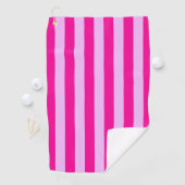 Roze & Magenta Streeppatroon Golfhanddoek (Insitu)