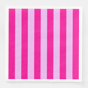 Roze & Magenta Streeppatroon Servet