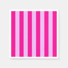 Roze & Magenta Streeppatroon Servet