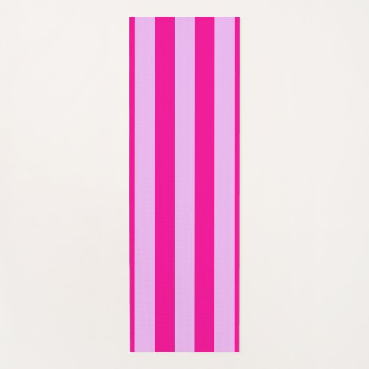 Roze & Magenta Streeppatroon Yogamat (Voorkant)