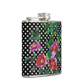  roze magenta waterverf rozen heupfles (Rechts)