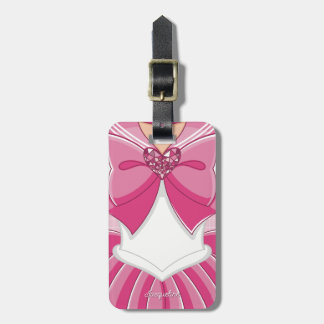 Roze Magisch Meisje Bagagelabel