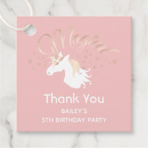 Roze Magische Eenhoorn Meisje Kids Verjaardagsfees