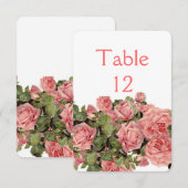  Roze Magische Rozen Tafelkaart Kaart (Voorkant / Achterkant)