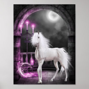 Roze Magische Unicorn Poster