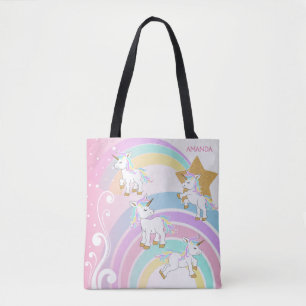 Roze Magische Unicorns Draagtas