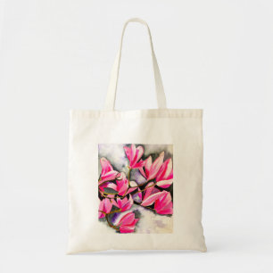 Roze Magnolia aquarel kunst Tote Bag