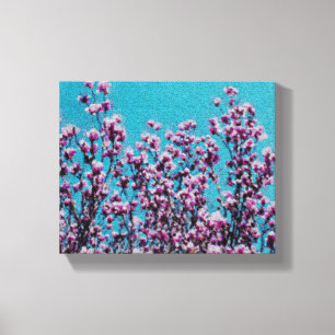 Roze Magnolia Bloemen Bloemen Bloemen Bloemen Bloe Canvas Afdruk