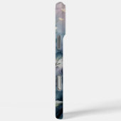 Roze Magnolia Bloesem Botanische Monogram Case-Mate iPhone Case (Achterkant / Rechts)